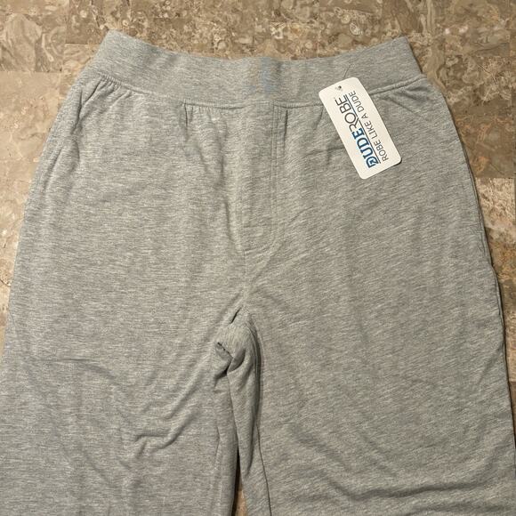 Dude Robe Pants Mens Medium Grey Sweatpants Soft Fleece Lounge Essentials NEW - Picture 1 of 11